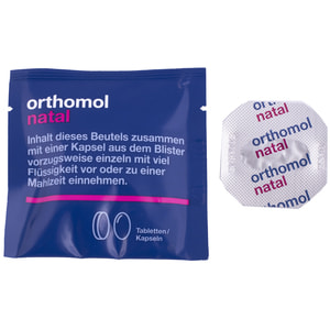 Ортомол Натал (Orthomol Natal) витаминный комплекс для беременных и кормящих грудью женщин таблетки + капсулы на курс 30 дней с витамином С, Д, цинком