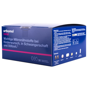 Ортомол Натал (Orthomol Natal) витаминный комплекс для беременных и кормящих грудью женщин таблетки + капсулы на курс 30 дней с витамином С, Д, цинком