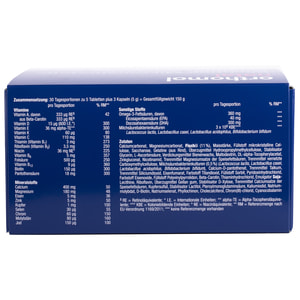 Ортомол Натал (Orthomol Natal) витаминный комплекс для беременных и кормящих грудью женщин таблетки + капсулы на курс 30 дней с витамином С, Д, цинком