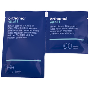 Ортомол Витал Ф (Orthomol Vital F) витаминный комплекс для женского здоровья капсулы + порошок + таблетки на курс приема 30 дней