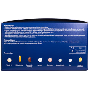 Ортомол Вітал Ф (Orthomol Vital F) вітамінний комплекс для жіночого здоров'я капсули + таблетки на курс прийому 30 днів