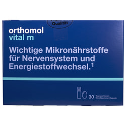 Ортомол Витал М (Orthomol Vital М) витаминный комплекс для мужского здоровья питьевой на курс приема 30 дней