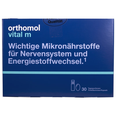 Ортомол Вітал М (Orthomol Vital М) вітамінний комплекс для чоловічого здоров'я питний на курс прийому 30 днів