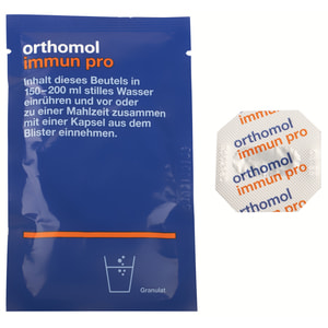 Ортомол Иммун Про (Orthomol Immun) витаминный комплекс для поднятия иммунитета гранулы + капсулы с витамином С, Д, цинком на курс приема 30 дней