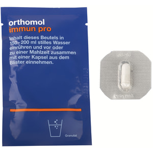 Ортомол Иммун Про (Orthomol Immun) витаминный комплекс для поднятия иммунитета гранулы + капсулы с витамином С, Д, цинком на курс приема 30 дней