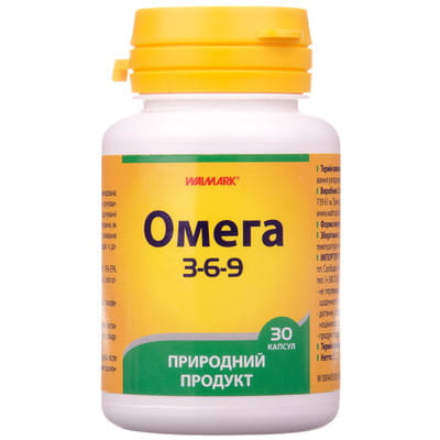 Дієтична добавка для нормалізації ліпідного обміну Омега 3-6-9 капсули 30 шт