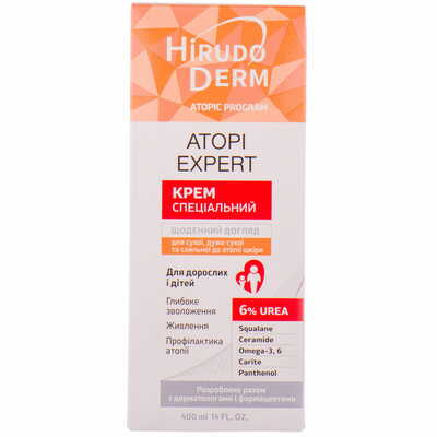 Крем для тела HIRUDO DERM (Гирудо дерм) Atopic Program (Атопик Программ) специальный для сухой, очень сухой и склонной к атопии кожи 400 мл
