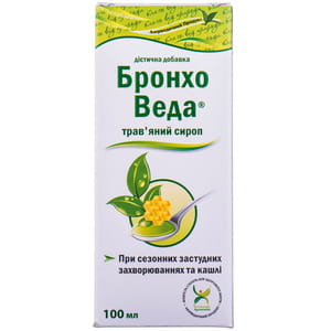Сироп травяной при кашле и бронхите Бронхо Веда флакон 100 мл NEW