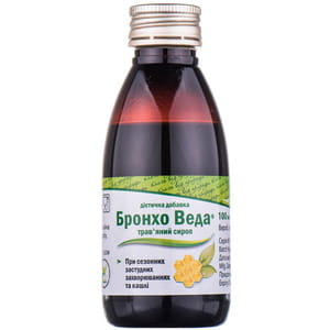Сироп травяной при кашле и бронхите Бронхо Веда флакон 100 мл NEW