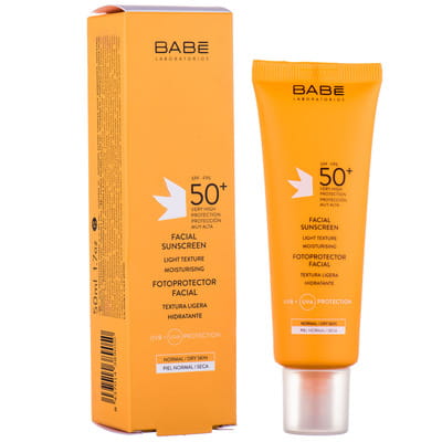 Крем для лица BABE LABORATORIOS (Бабе Лабораториос) солнцезащитный для всех типов кожи с SPF 50+ 50 мл