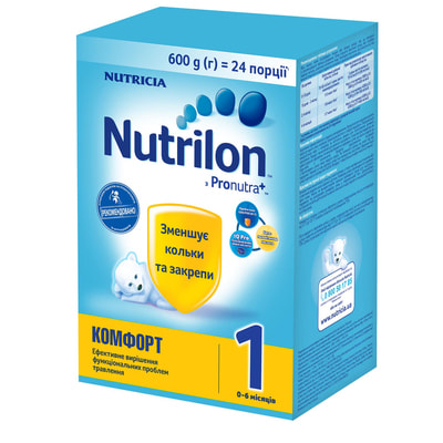 Смесь сухая детская NUTRILON (Нутрилон) Комфорт 1 при коликах и запорах от 0 до 6 месяцев 600 г