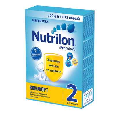 Суміш суха дитяча NUTRILON (Нутрілон) Комфорт 2 при коліках та закрепах від 6 до 12 місяців 300 г