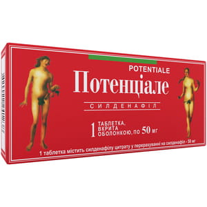 Потенциале табл. п/о 50мг №1