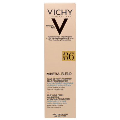 Крем для лица VICHY (Виши) Минералбленд тональный увлажняющий для придания коже естественного сияющего вида оттенок 06 30 мл