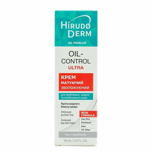 Крем для обличчя HIRUDO DERM (Гірудо дерм) Oil Control (Оіл Контрол) матуючий і зволожуючий 50 мл