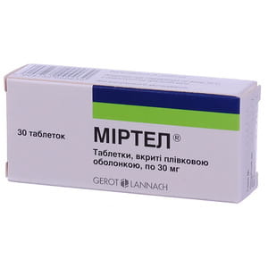 Миртел табл. п/о 30мг №30