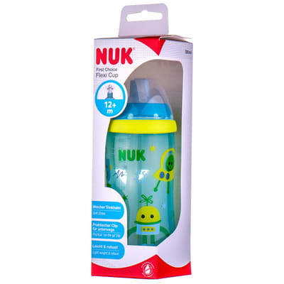 Поильник детский NUK (Нук) First Choice Первый выбор Flexi Cup (Флекси кап) с силиконовой трубочкой с 12-ти месяцев 300 мл