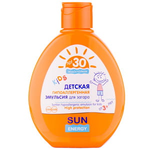 Емульсія для засмаги SUN ENERGY (Сан енерджі) Kids дитяча гіпоалергенна SPF 30 150 мл