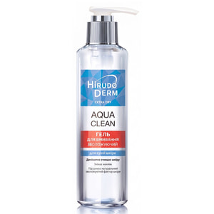 Гель для умывания HIRUDO DERM (Гирудо дерм) Extra Dry Aqua Clean (Экстра драй аква клин) увлажняющий 180 мл