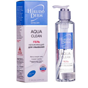 Гель для умывания HIRUDO DERM (Гирудо дерм) Extra Dry Aqua Clean (Экстра драй аква клин) увлажняющий 180 мл