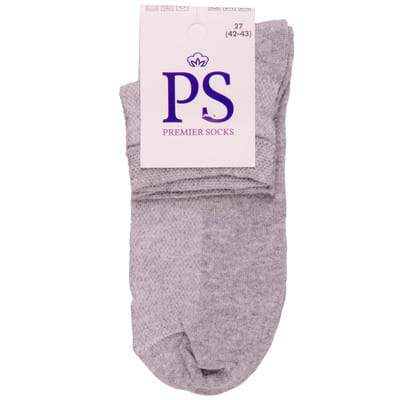 Носки мужские PS (Премьер сокс) арт. В8-4 спортивные цвет светло-серый размер (стопа) 27 см 1 пара