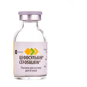 Цефосульбин пор. д/р-ра д/ин. 1г/1г фл. №1