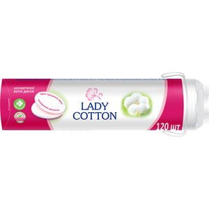 Ватні диски Lady Cotton (Леді Котон) косметичні 120 шт