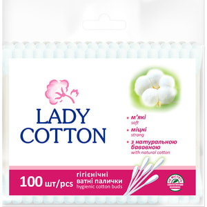 Ватні палички Lady Cotton (Леді Котон) пакет 100 шт