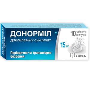 Донорміл табл. шипучі 15мг №10