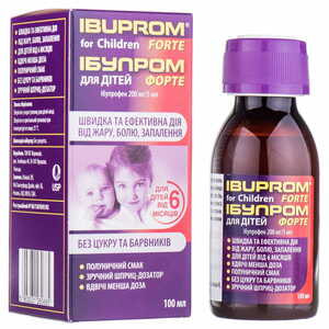 Ибупром д/детей форте сусп. орал. 200мг/5мл фл. 100мл
