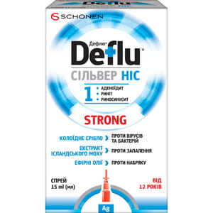 Дефлю Сильвер Нос Стронг спрей назальный комплексного действия во флаконе с распылителем 15 мл