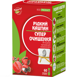 Капсули для схуднення Рідкий каштан супер очищення флакон 60 шт