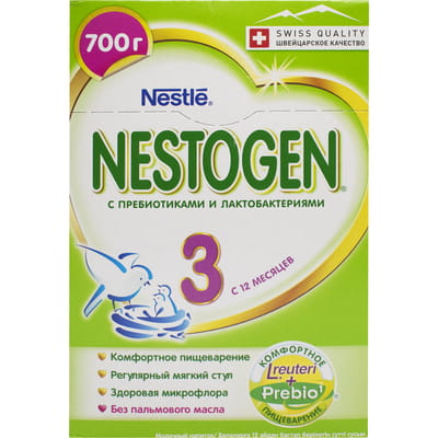 Смесь молочная детская NESTLE (Нестле) Нестожен 3 с пребиотиками и лактобактериями 700 г
