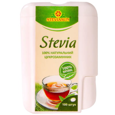 Натуральный сахарозаменитель Стевиясан экстракт стевии сухой таблетки 100 шт
