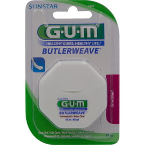 Зубна нитка GUM (Гам) Butlerweave Waxed вощена 55 м