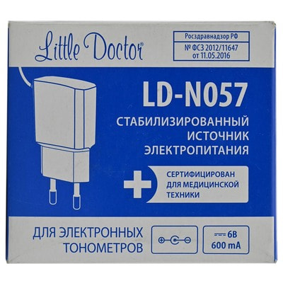 Адаптер электросети LITTLE DOCTOR (Литл Доктор) модель LD-N057 для электронных тонометров NISSEI и LD