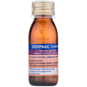 Лопракс пор. д/орал. сусп. 100мг/5мл фл. 50мл
