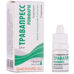 Травапресс Ромфарм краплі очні р-н 0,04мг/мл фл. 2,5мл