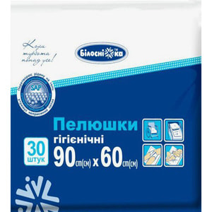 Пелюшки для дорослих Білосніжка розмір 60 см х 90 см 30 шт