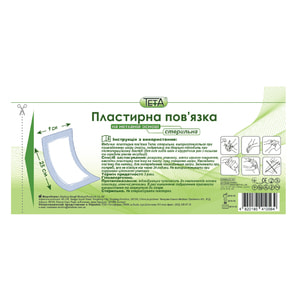 Повязка медицинская пластырная Teta (Тета) нетканная стерильная размер 9 см х 25 см 1 шт