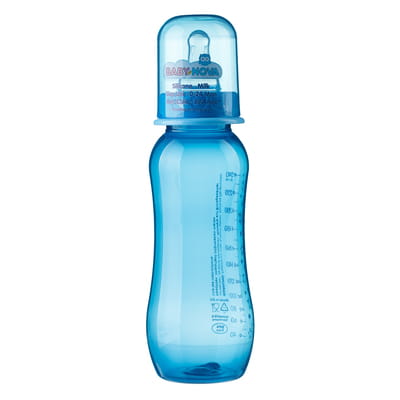 Пляшечка для годування BABY-NOVA (Бебі нова) одноколірна пластикова колір в асортименті 240-250 мл