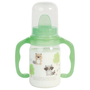 Бутылочка (поильник) для кормления BABY-NOVA (Беби нова) Декор пластиковая с ручками цвет в ассортименте 125 мл