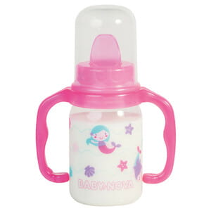 Бутылочка (поильник) для кормления BABY-NOVA (Беби нова) Декор пластиковая с ручками цвет в ассортименте 125 мл
