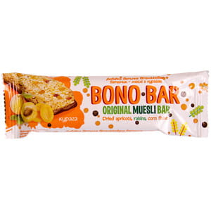 Батончик-мюслі BONO BAR (Боно бар) глазурований кондитерською глазур'ю з курагою 40 г
