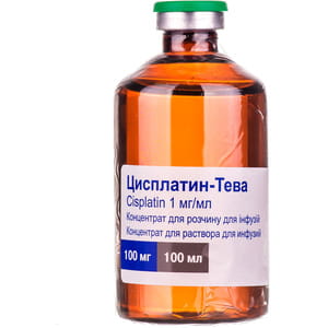 Цисплатин-Тева конц. д/р-ра д/инф. 1мг/мл фл. 100мл №1
