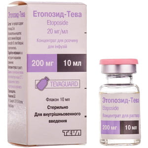 Этопозид-Тева конц. д/р-ра д/инф. 20мг/мл фл. 10мл №1
