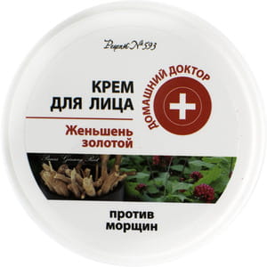 Крем для обличчя Домашній Доктор Женьшень золотий 100 мл