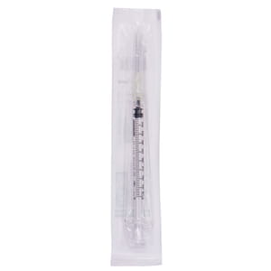 Шприц 1 мл ін'єкційний одноразовий трикомпонентний інсуліновий U-100 стерильний з з'ємною голкою 30G (0,3 мм x 13 мм) Angelmed (АнгелМед)