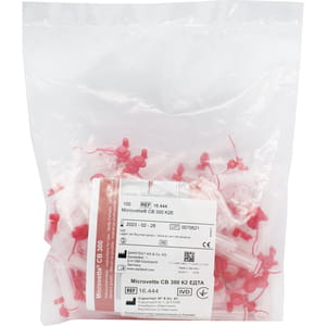 Пробирка Microvette (Микроветт) СВ 300 К2 ЕДТА для гематологических исследований 100 шт артикул 16.444