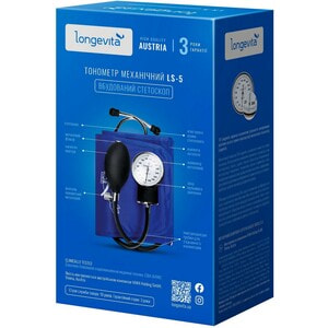 Измеритель (тонометр) артериального давления LONGEVITA (Лонгевита) модель LS-5 механический